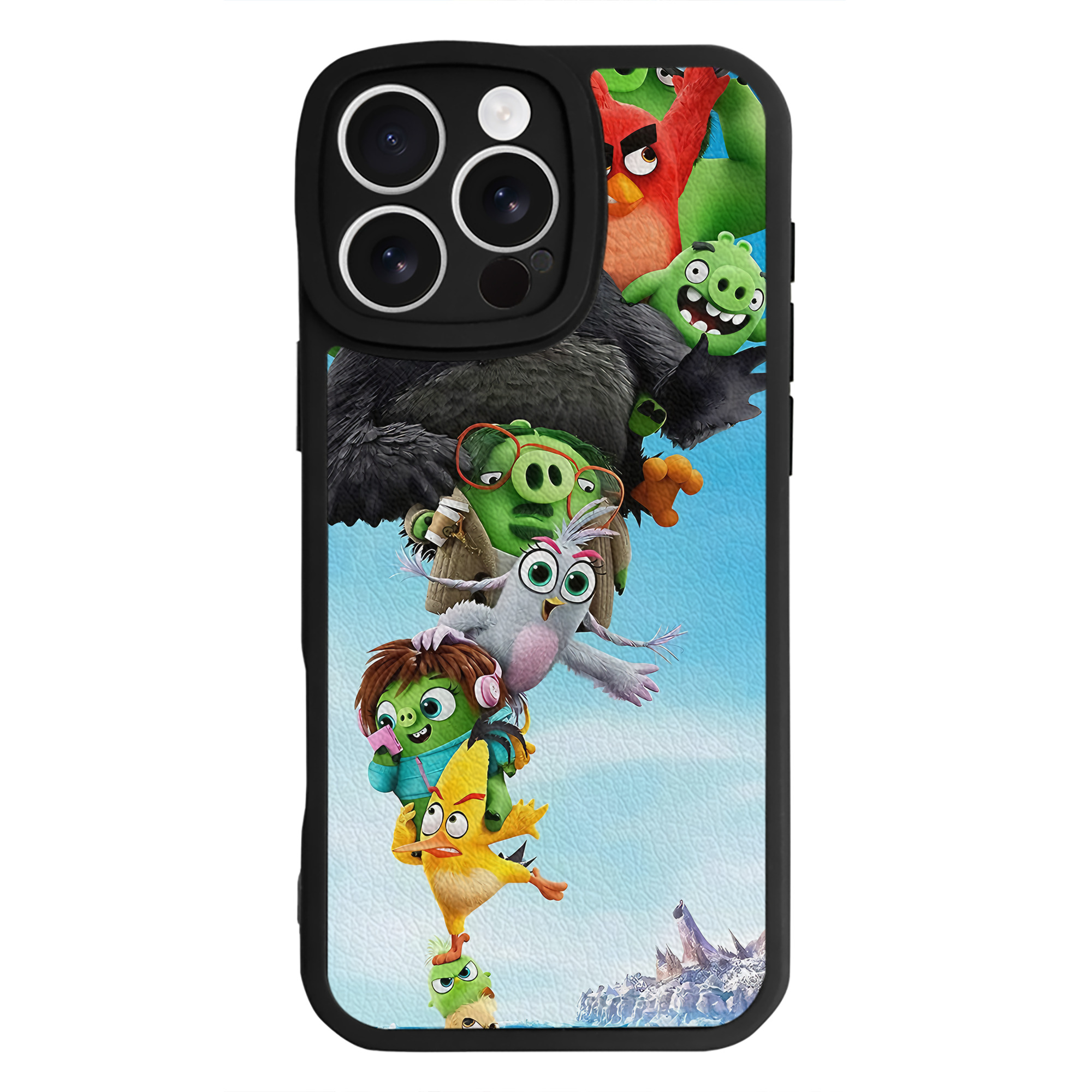 （画像用） Angry Birds アングリーバード 【iPhone 16シリーズ対応】シリコンスマホケース（レザー調） 材質：シリコン